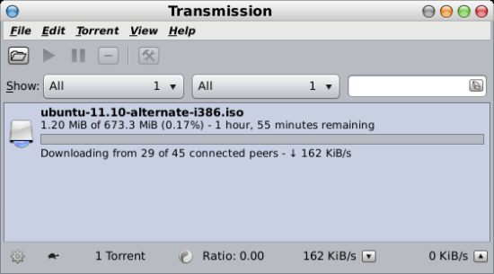 Transmission BitTorrent client