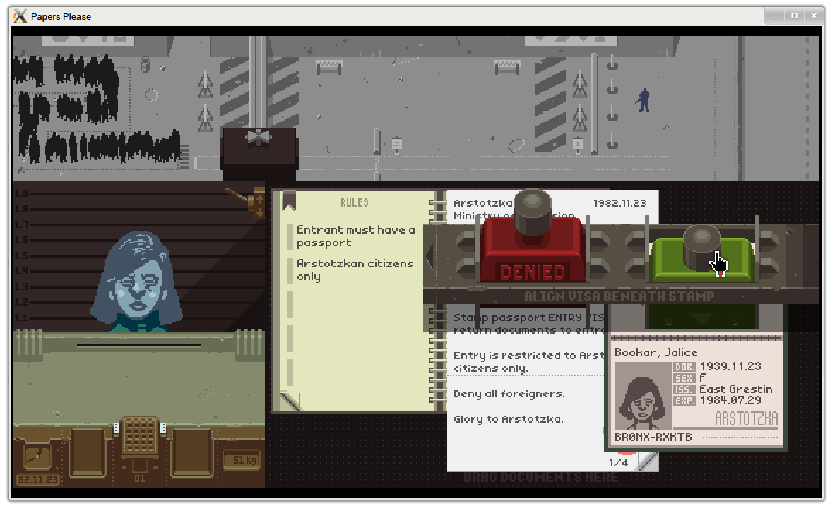 Slug Bug on X: Papers, please! #papersplease #indiegames #steam #jse   / X